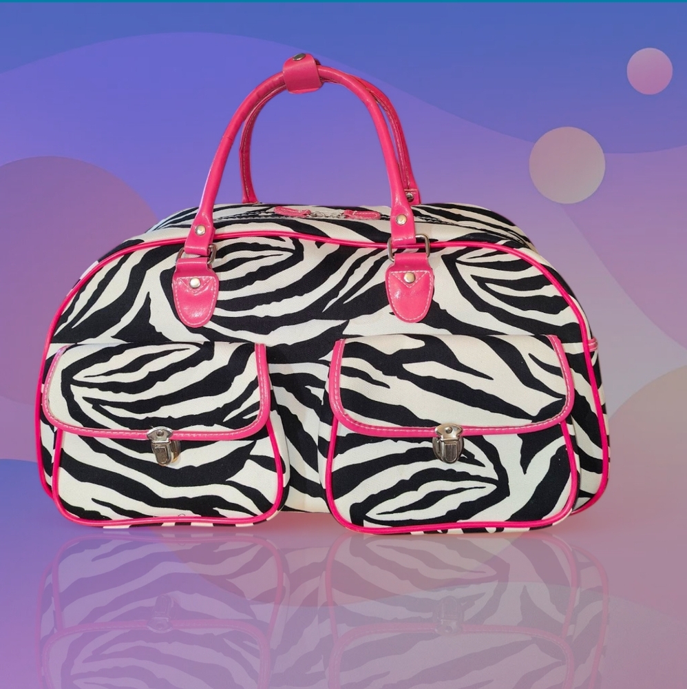 Women's Travel Animal Print Dome Duffle Carry On Weekender Bag